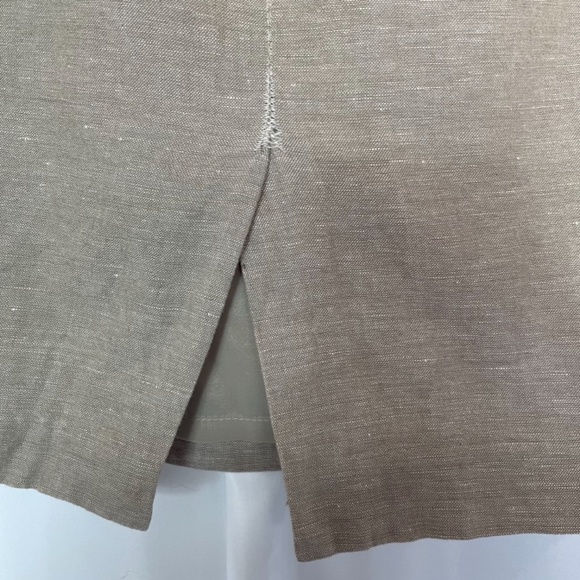 Banana Republic Linen Blend Skirt Tan Lined Size 4 - Picture 3 of 6
